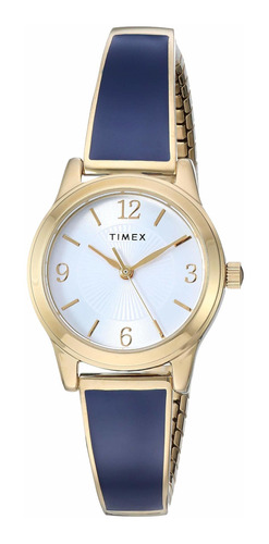 Reloj Mujer Timex Tw2r98500 Cuarzo Pulso Azul En Acero