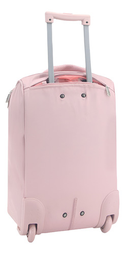 Bolso Valija Viaje C/carro Plegable Amayra 21'' Rosa Lisa