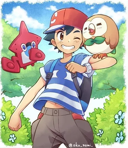 Fantasia Ash Pokemon Alola camiseta e boné