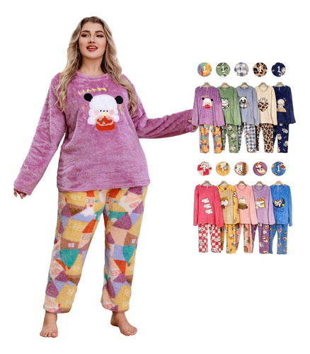 Pijama Peluche Suave Afelpado Polar Xl Talla Extra 38 40