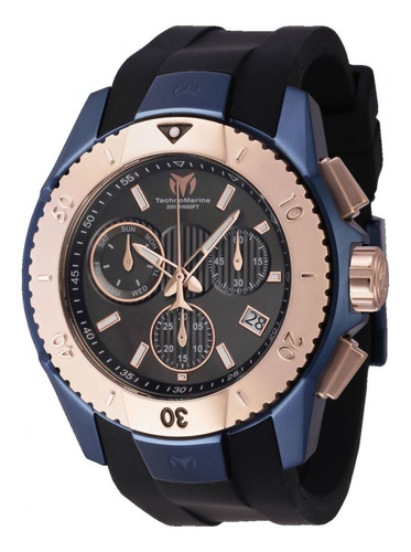 Reloj Para Hombres Technomarine Uf6 Tm 621037 Negro Color del bisel Oro rosa