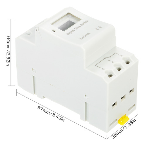 Interruptor Cronometrador De 110 V, Días, Riel Din 16 Y Mont