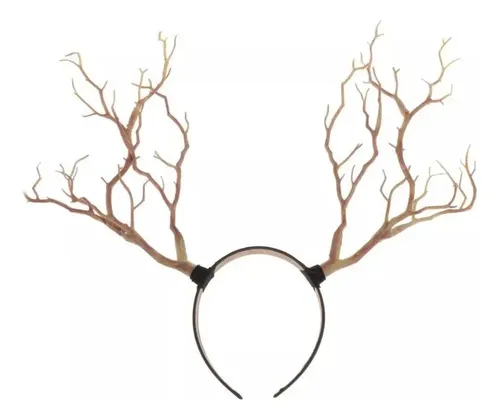 Diadema De Cuernos De Ciervo | 1 Par | Plástico Resistente | Halloween, Navidad, Cosplay Y Fiestas Temáticas | Accesorio Unisex