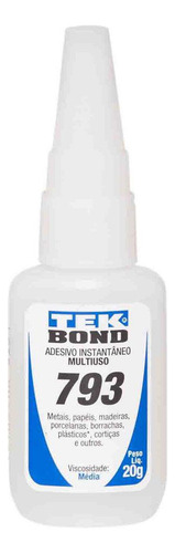 Kit 2 Cola Adesiva Instantânea Tekbond 793 20g