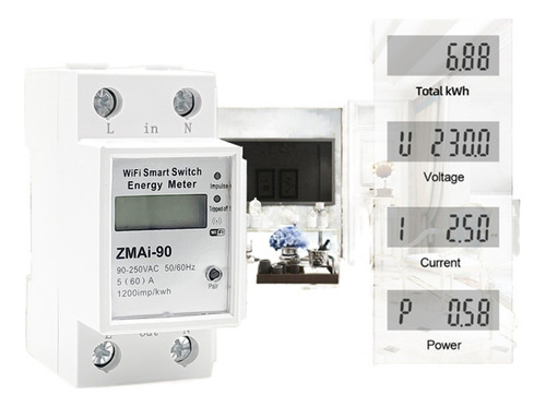 Energía Inteligente De Tren Meter Wifi Con Pantalla