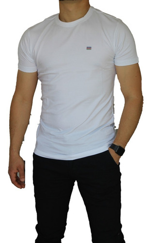 2 Poleras Ajustadas Elasticadas Cuello Redondo Hombre