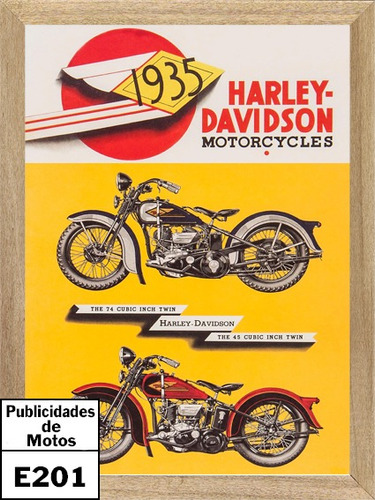 Harley Davidson 1935 Publicidad Cuadro Poster Cartel   E201