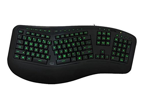 Adesso Tru-form 150 3-color Iluminado Teclado Ergonómico (ak