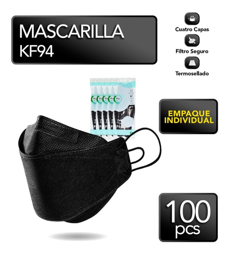 Imagen 1 de 5 de Cubrebocas Kf94 Tapabocas Mascarilla Facial Fda Ce Premium