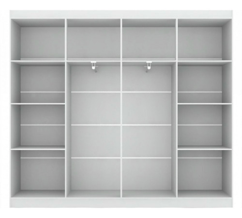 Closet Casal 8 Prateleiras Branco Fosco - Panorama Móveis