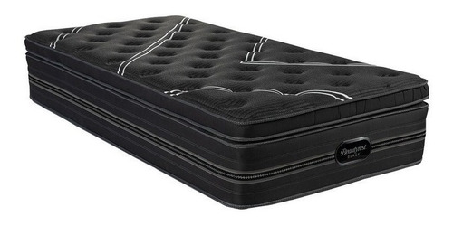 Colchón 1 plaza de resortes Simmons Beautyrest Black negro - 100cm x 200cm x 36cm con pillow top