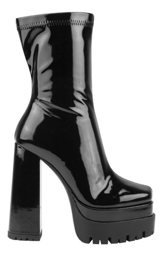 Bota  De Vestir De Dama Belinda Peregrin 6472 Color Negro