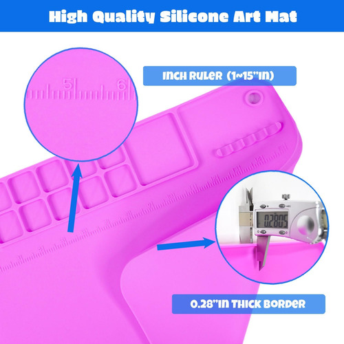 Benemulife Tapete De Silicona Para Manualidades, Tapete De P
