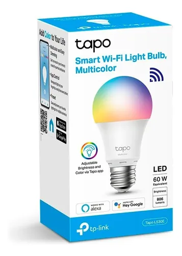 LAMPADA WI-FI INTELIGENTE TP-LINK WI-FI COM AJUSTE DE COR Luz RGB