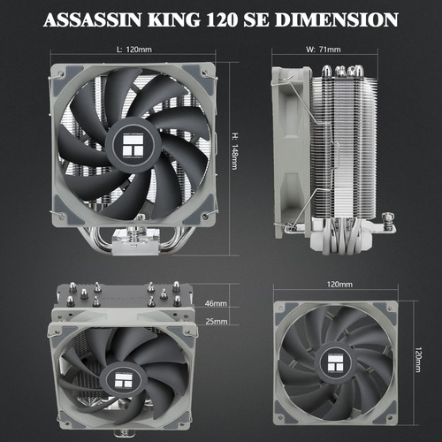 Disipador De Aire Thermalright Cooler Intel 1700 Amd Am4 Am5