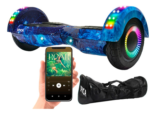 Patineta Scooter Electrica Hoverboard Spica S-90 Luz Rgb Bt