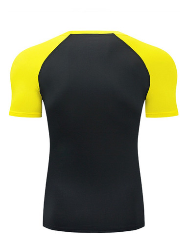 Playera Deportiva Hombre Elástico Transpirable Manga Corta