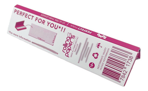 Imagem 6 de 6 de Caixa Seda Zomo Perfect Pink Rosa C/25 Livretos Atacado Smok
