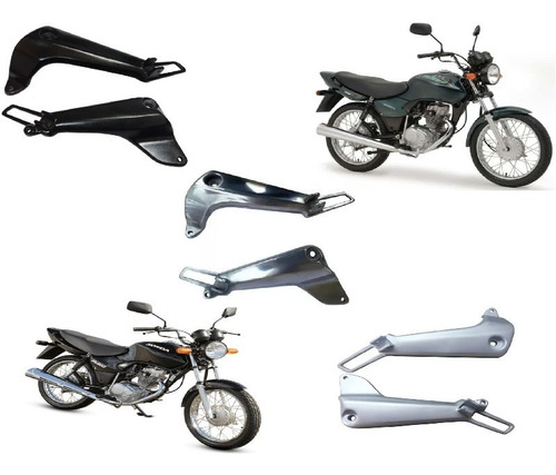 Suporte Pedaleira Bacalhau Titan 125  Par Polido