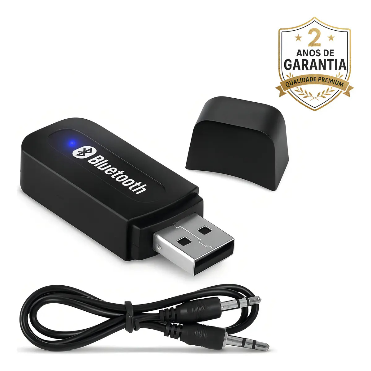 Receptor De Música Sem Fio Bluetooth P2 Usb Adaptador Áudio Portátil Automotivo Marca : RR88