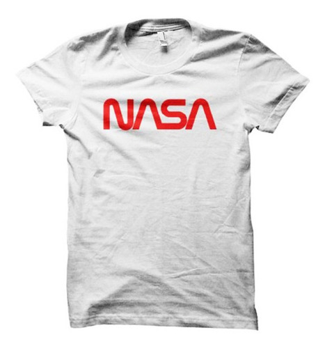 Playera Camiseta Nasa Logo Rojo Clasico Todas Las Tallas