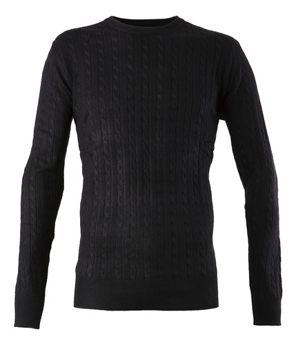 Sweater Hombre Braku Premium Liso Importado Original Negro