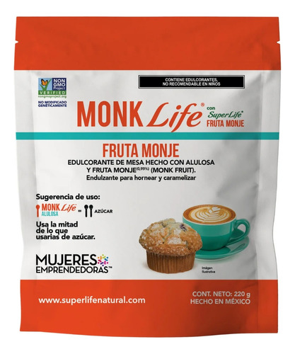 Fruta Del Monje Super Life Endulzante Sin Azucar 220g Salud