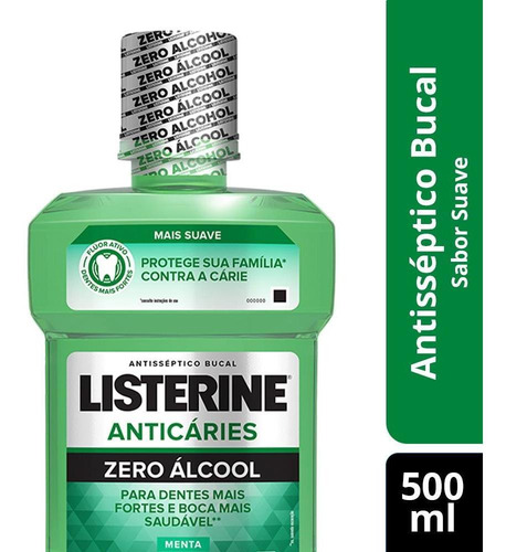Antisséptico Bucal Listerine Anticáries Zero 500ml