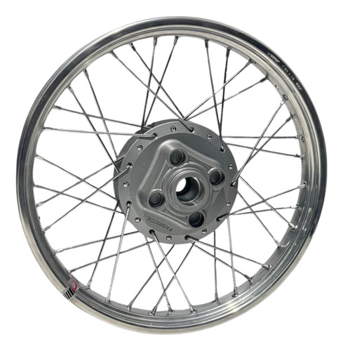 Par De Roda Fan 125 2000 Raio Inox Aro Alumínio Viper Polido