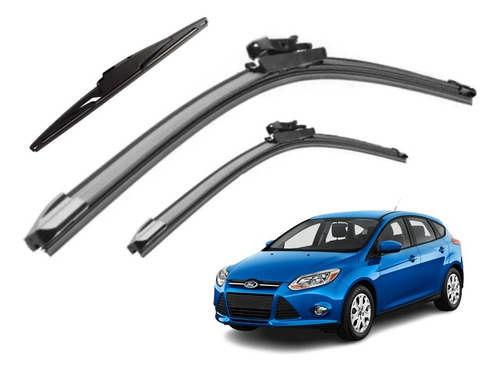 Kit 3 Limpiaparabrisas Para Ford Focus 2016 2017 2018 