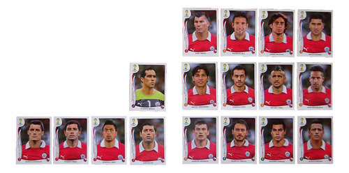 Laminas Jugadores De Chile Álbum Mundial Brasil 2014 Panini