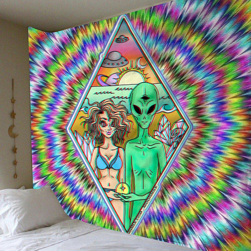 Tapiz Decorativo Alienígena Explosivo F 95x73 Para Hogar