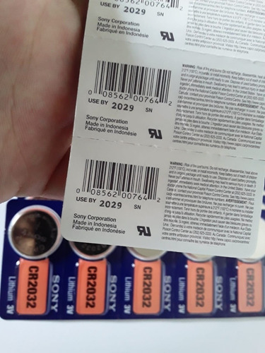 Kit 50 Baterias Pilhas Cr 2032 Sony Original 3v Lítio