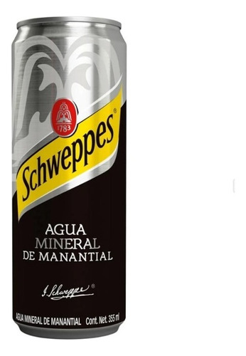 Agua Mineral Schweppes Agua Mineral De Manantial  Con Gas   Botella  355 Ml