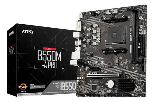 Placa Mãe Msi Pro B550 M - A, Socket Am4, Ddr4, Matx