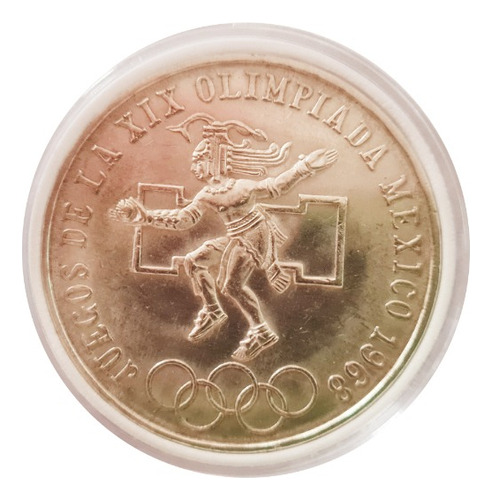 Moneda 25 Pesos Olimpiadas Plata Ley .720 Año 1968