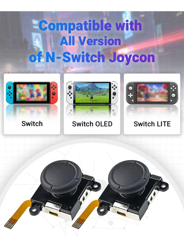 Jzw-shop Switch Joycon Joystick De Reemplazo, Sin Efecto De