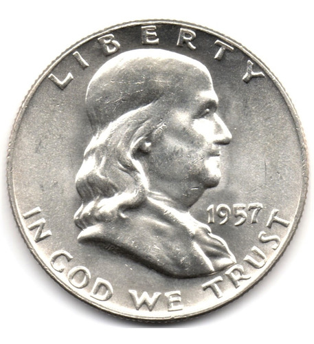 Estados Unidos Medio Dólar 1957 D Plata