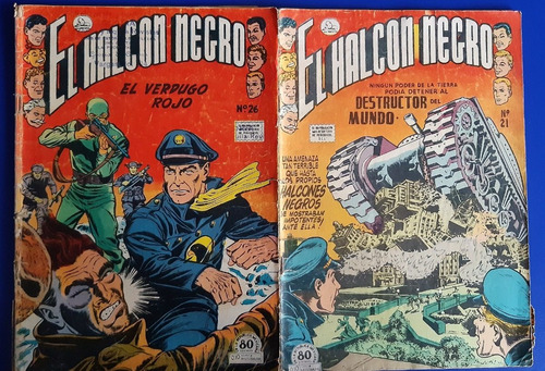 Set De 2 Revistas Comic El Halcon Negro - Ed Mex 1953