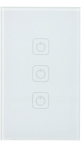 Interruptor Inteligente Wifi 3 Botones Sin Neutro Tecnolite Color Blanco Voltaje nominal 100V