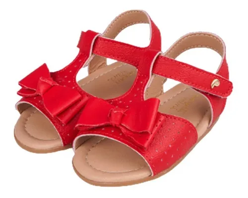 Sand lia Beb Primeiros Passos Pampili Nana Vermelho Pepper