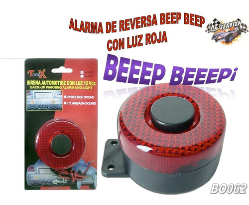 Sirena Alarma De Reversa Beep Beep Con Luz Bo096