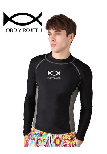 Camisa Compresión Fitness Para Hombre Bicolor Lycrada