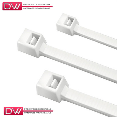 Imagen 3 de 10 de Precinto Prensacable Plástic Nylon 3,6mmx18cm X1000un Oferta