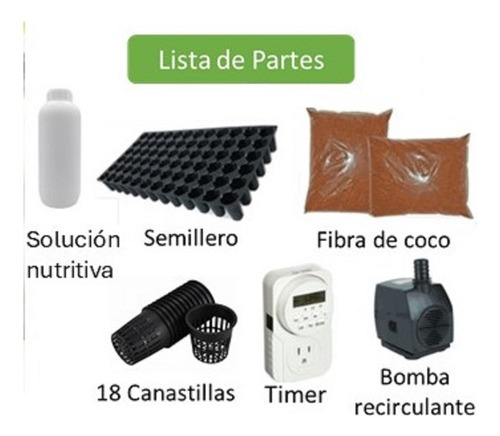 Sistema Hidropónico Tipo Nft Para Hortalizas 18 Canastillas
