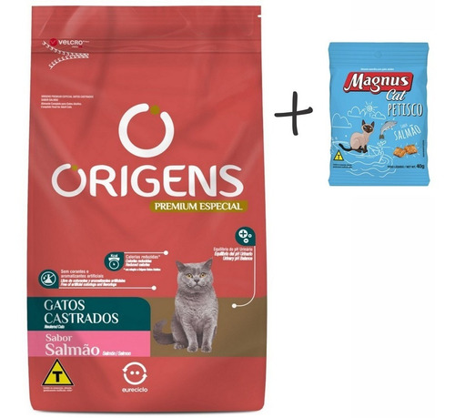 Origens Gato Castrado Salmao 10,1kg + Magnus Cat 