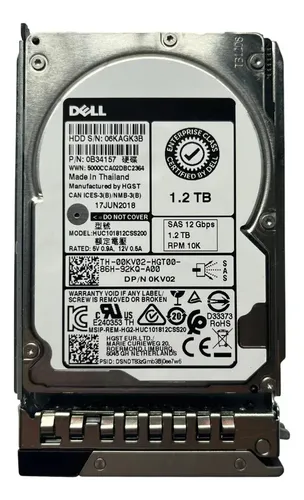 For DELL 00KV02 HUC101812CSS200 0B34157 Hard Drive 1.2TB SAS 10K R730