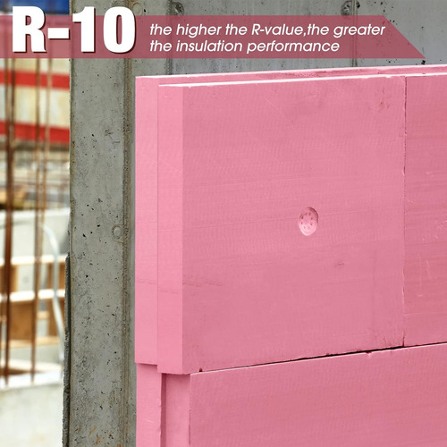 4 Pcs Pink Insulation Foam, Thick Insulating Xps Foam Board