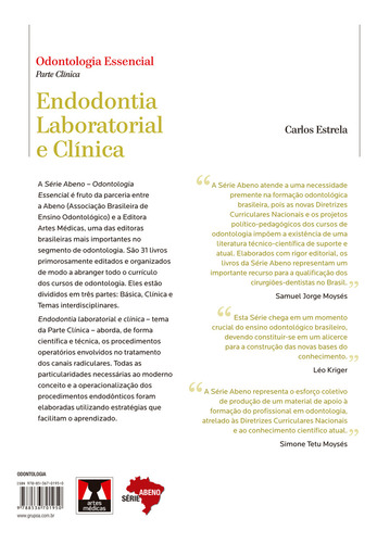 Endodontia Laboratorial e Clínica, de Estrela, Carlos. Abeno Editorial Editora Artes MÉDicas Ltda., capa mole em português, 2013