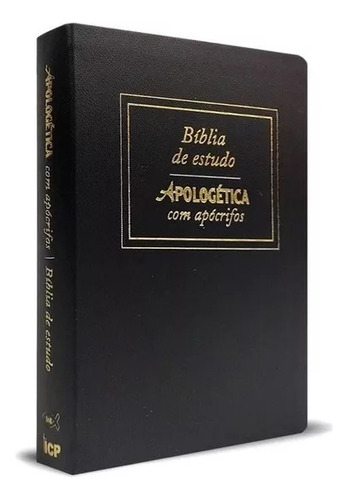 Bíblia Apologética Com Apócrifos De Estudo Na Cor Preta